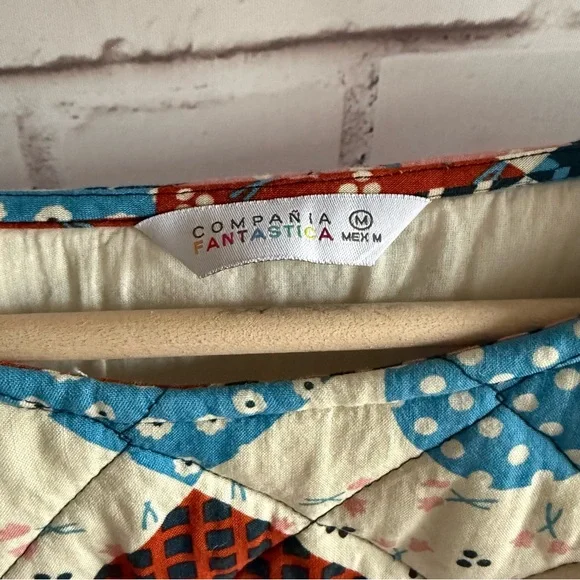 Quilted Patchwork Long Sleeve Top - Picture 4 of 5